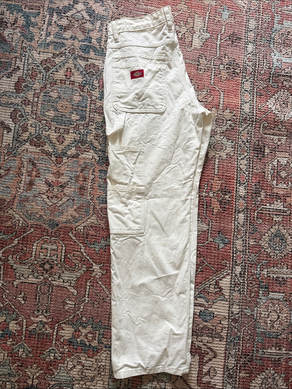 Dickies Men's White Cargo Carpenter Pants